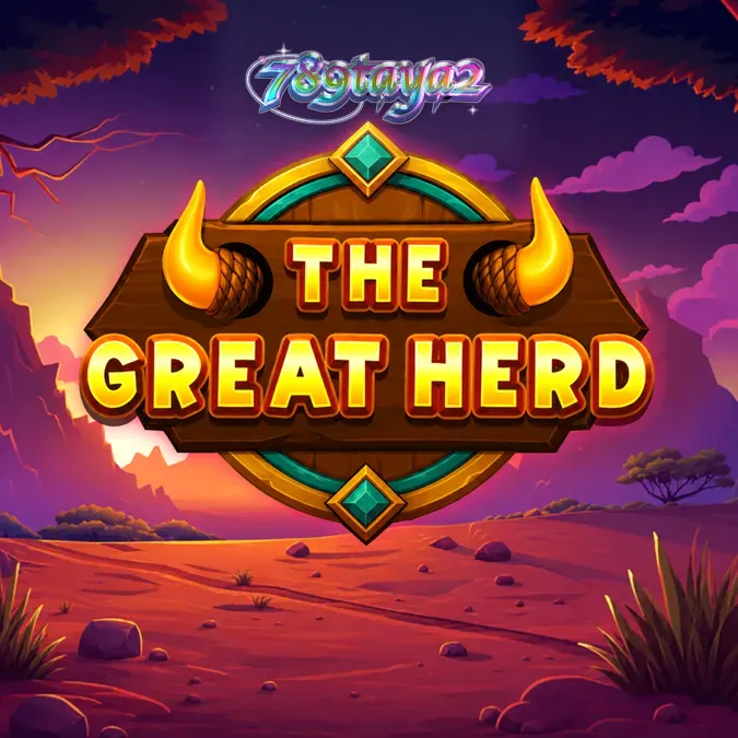 Tampilan visual slot The Great Herd dengan tema savana Afrika